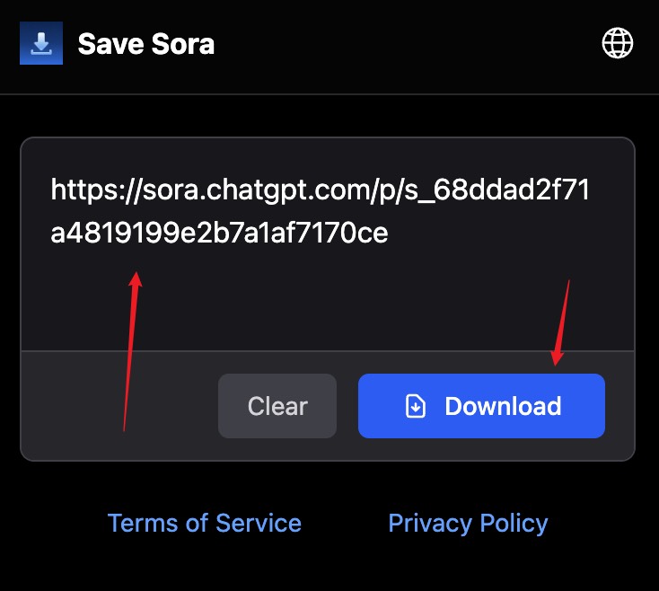 Step 3: Paste link and download with SaveSora