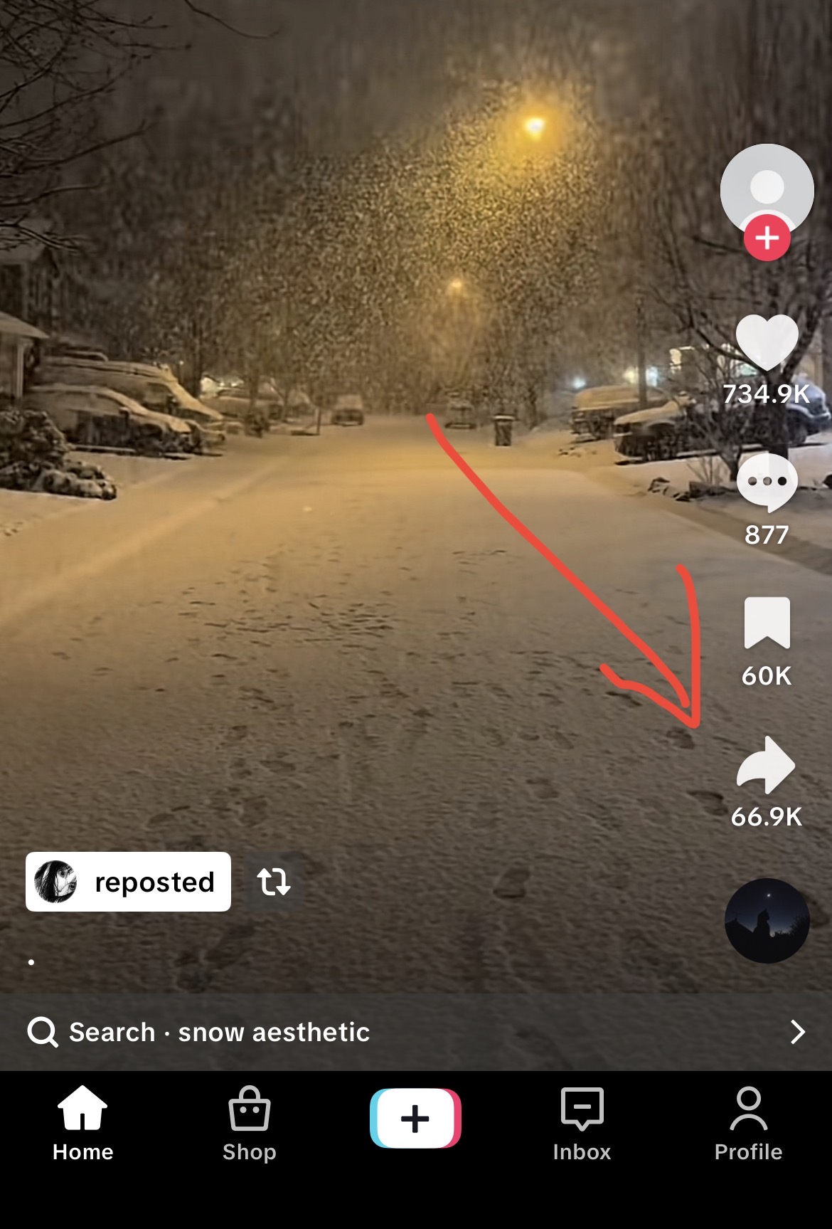 Step 1: Browse videos and tap More button in Sora app