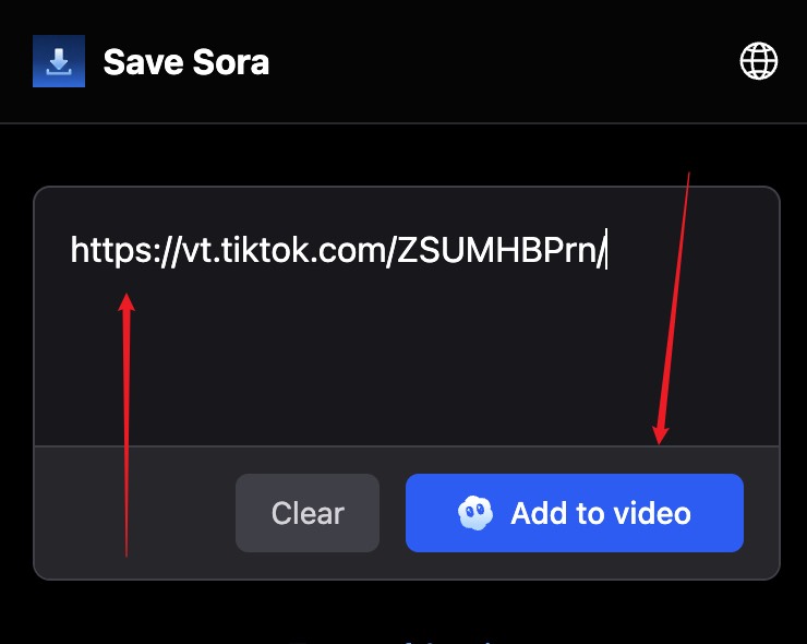 Step 3: Paste link and download with SaveSora